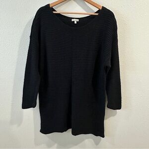 Calvin Klein Boat neck, long sleeve black pullover sweater women’s size XL